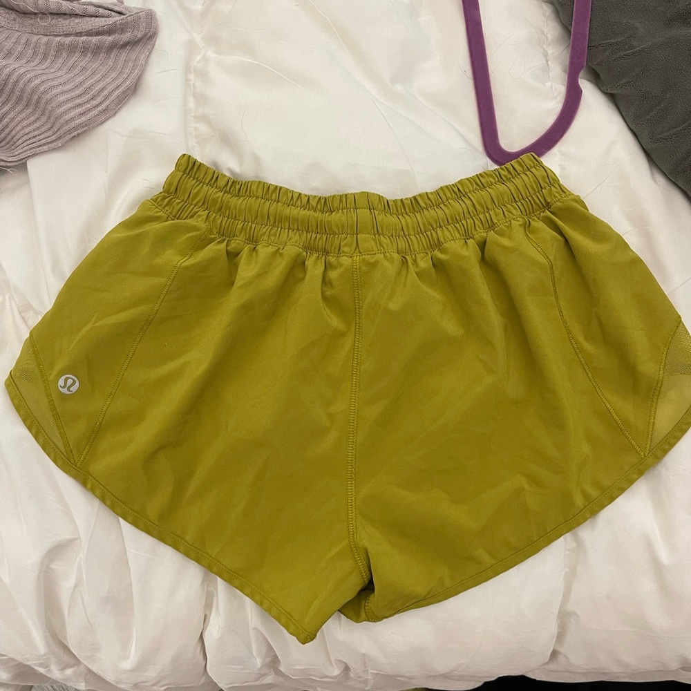 Green lululemon shorts